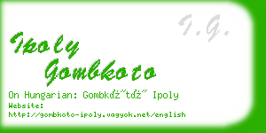 ipoly gombkoto business card